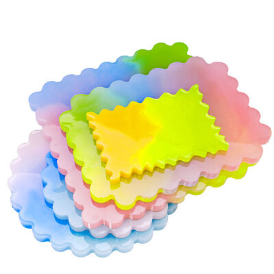 DIY crystal dropper mold, table decoration, square lace table, mirror silicone mold