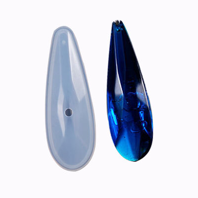DIY crystal dropper silicone mold new 3D crystal pendant with hole 3D pendant mold