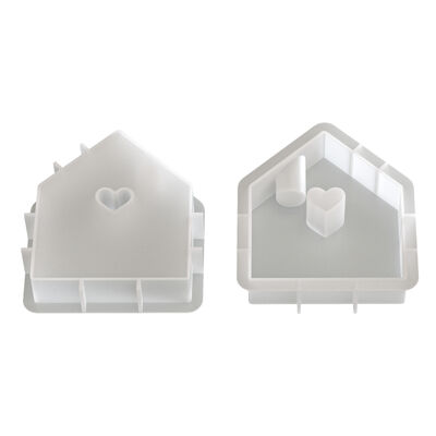 Hollow out love house candle holder silicone mold DIY aromatherapy gypsum candle holder decoration mold