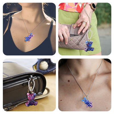 DIY Drop Glue Cartoon Doll Love Heartbeat Little Rabbit Doll Little Bear Keychain Pendant Silicone Mold