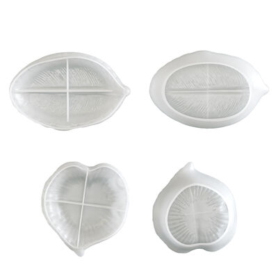 Muelle de silicona de plato popular de frontera DIY aromaterapia bandeja de hojas de resina ornamento de yeso