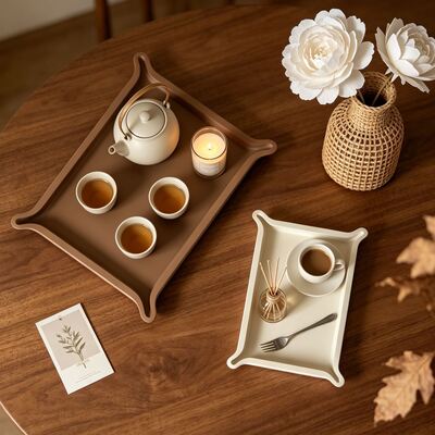 Ins Wind Belt Corner Tray Circular Storage Bowl Silicone Mold DIY Aromatherapy Candle Gypsum Jewelry Plate Storage Mold