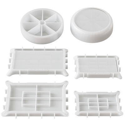 Ins Wind Belt Corner Tray Circular Storage Bowl Silicone Mold DIY Aromatherapy Candle Gypsum Jewelry Plate Storage Mold
