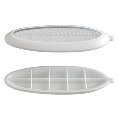 DIY Aromatherapy Gypsum Dropping Glue Cement Leaf Tray Striped Leaf Dish Ornament Silicone Mold
