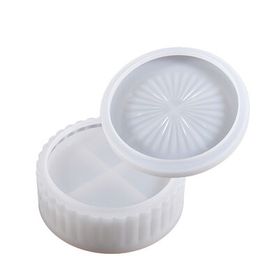 DIY Drip Glue Gypsum Stacking Music Circular Stripe Storage Box Simple Multi layer Storage Can Silicone Mold