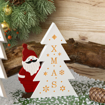 Decoración de árbol de Navidad Santa Claus Molde de silicona DIY Aromaterapia de Navidad Molde de vela de yeso