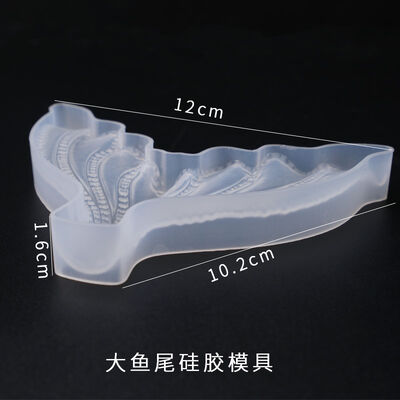 DIY crystal dropper mold, three-dimensional large fish tail mold, mirror display table, mirror silicone mold wholesale