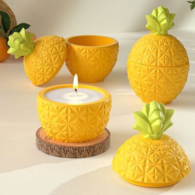 Dropping resin pineapple storage jar silicone mold DIY aromatherapy candle cup table gypsum mold