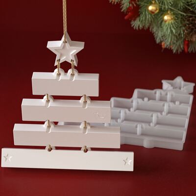 DIY resina de cristal listado de Navidad molde de caída yeso de aromaterapia molde de señal de bendición de Navidad