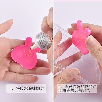 DIY crystal dropper resin mobile phone case patch 3D three-dimensional bear rabbit cat head silicone mold