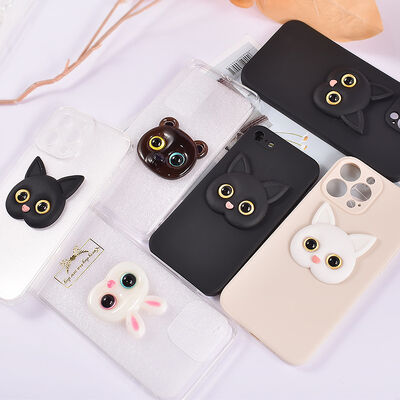 DIY crystal dropper resin mobile phone case patch 3D three-dimensional bear rabbit cat head silicone mold