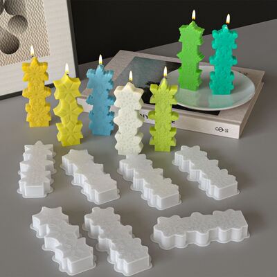 Banana gypsum triple snowflake candle mold DIY Christmas multiple snowflake resin drip glue molds