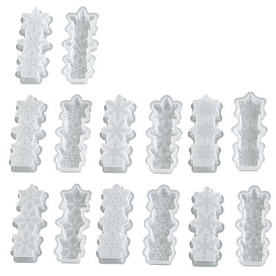 Banana gypsum triple snowflake candle mold DIY Christmas multiple snowflake resin drip glue molds
