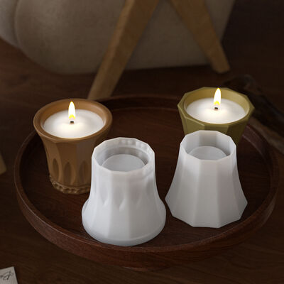 DIY Aromatherapy Gypsum Cement Round Vase Flower Pot Silicone Mold Aromatherapy Candle Cup Gypsum Mold