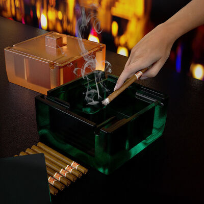 Drip glue DIY ashtray mold with cover imitating ash flying Nordic ins square ashtray silicone mold
