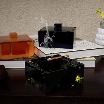 Drip glue DIY ashtray mold with cover imitating ash flying Nordic ins square ashtray silicone mold