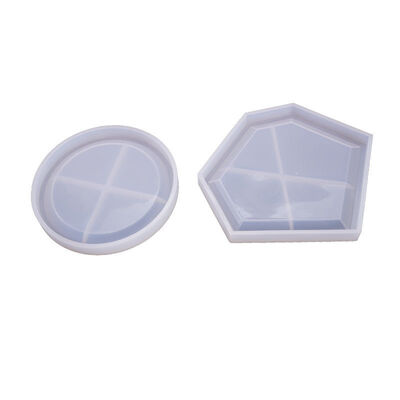DIY crystal dropper mold, dish, circular hexagonal table, decorative ornament, coaster, silicone mold
