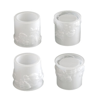 Gypsum storage jar, flower pot, silicone mold, DIY Santa Claus snowman, candle cup, drip glue mold