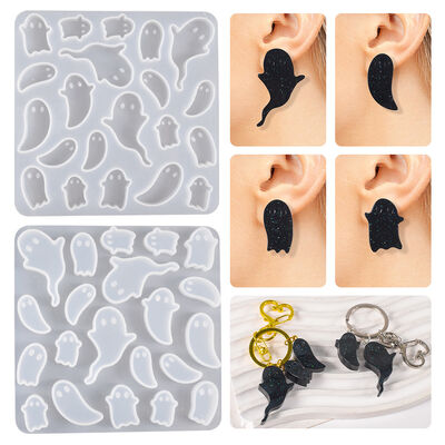 DIY Crystal Dropping Gel Full Version Ghost Pendant Earrings Keychain Wansheng Series Pendant Silicone Mold