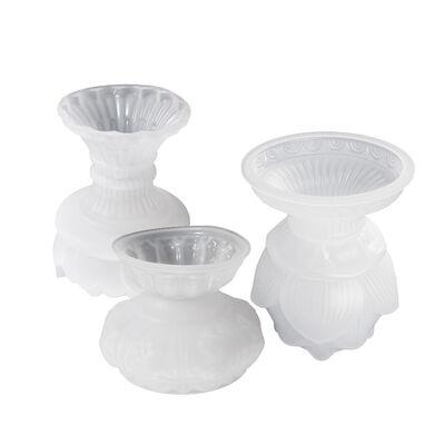 Crystal dropper gypsum cement three-dimensional lotus ground gypsum candle cup flower bud candle container silicone mold