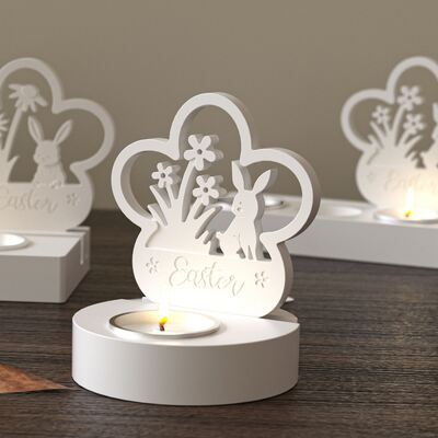 Easter Hot Candlestick Silicone Mold DIY Flower Grass Rabbit Insert Board Pendant Gypsum Mold