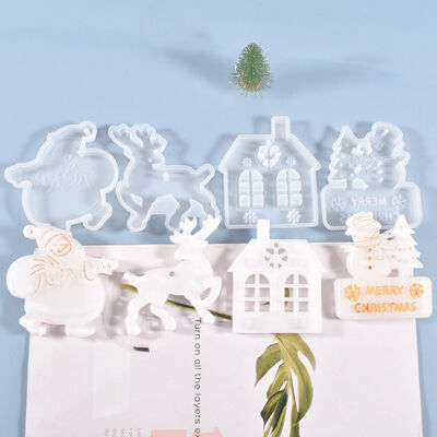 DIY Crystal Dropping Mold Christmas Series Room Hanging Platform Decoration Silicone Mold