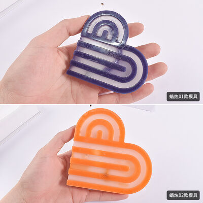 Dropping glue ins style heart-shaped door candle mold heart-shaped coaster Valentine's Day arch decoration silicone mold