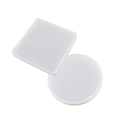 DIY crystal dropper resin gypsum coaster, round square animal dried flower specimen press mud board silicone mold
