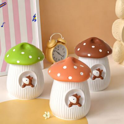 Explosive Squirrel Mushroom House Storage Can Silicone Mold DIY Aromatherapy Candle Cup Ornament Gypsum Mold