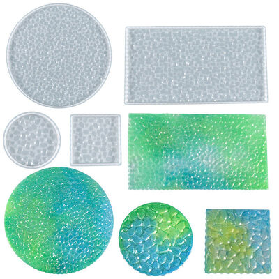DIY Crystal Drip Glue Aromatherapy Gypsum Grinding Tool Round, Rectangular, Diamond Pattern Table Silicone Mold