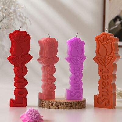 New Rose, Tulip, Flower Candle Ornament Silicone Mold Aromatherapy Gypsum Dropping Mold