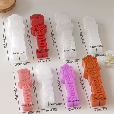 New Rose, Tulip, Flower Candle Ornament Silicone Mold Aromatherapy Gypsum Dropping Mold