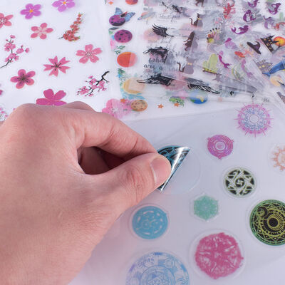 DIY crystal dropper molds, multiple transparent color materials, stickers, dropper production materials, paper