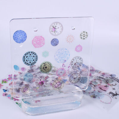 DIY crystal dropper molds, multiple transparent color materials, stickers, dropper production materials, paper
