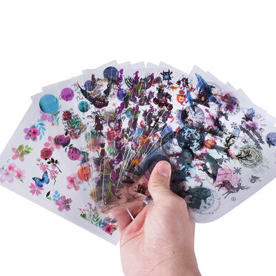 DIY crystal dropper molds, multiple transparent color materials, stickers, dropper production materials, paper