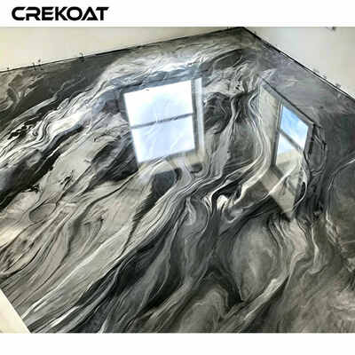 NB3001 Epoxi resina impresionante efectos 3D revestimiento de suelo epoxi metálico para pisos de interiores comerciales y de lujo