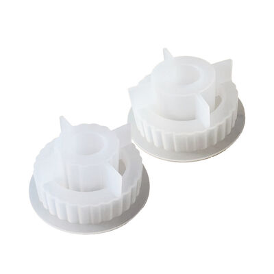 Circular striped candle holder dropper mold DIY cement gypsum concrete candle stand silicone mold
