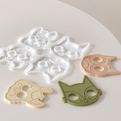 DIY cat face, cow face, dolphin, unicorn, hole, coaster, aromatherapy, gypsum decoration, ornament, silicone mold