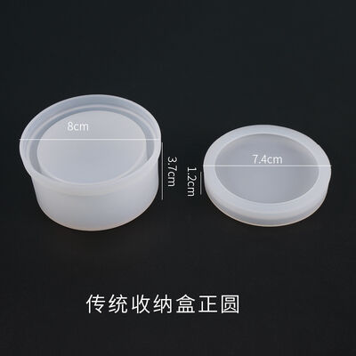 DIY crystal dropper mold storage box, peach heart circular upright table storage jewelry box, silicone mold