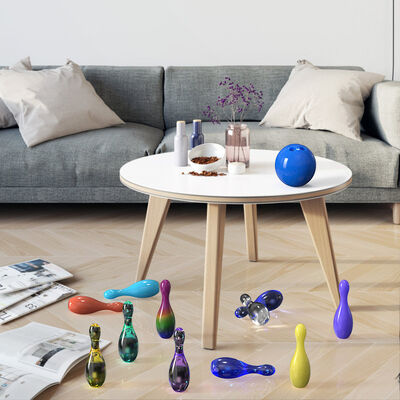 DIY crystal dropper bowling ball mold, bowling set, home fun play table, silicone mold
