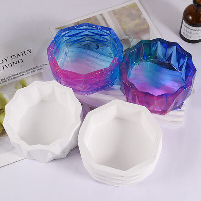 Circular cut flower pot storage box silicone mold DIY crystal drip glue cement gypsum resin grinding tool