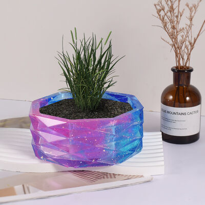 Circular cut flower pot storage box silicone mold DIY crystal drip glue cement gypsum resin grinding tool
