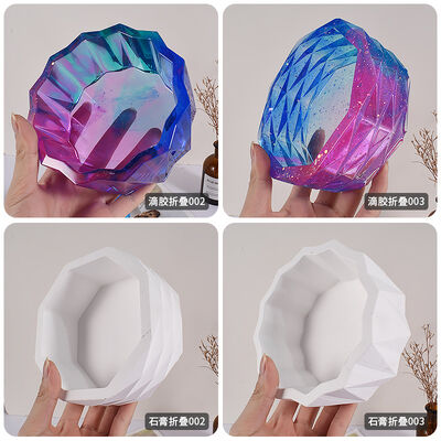 Circular cut flower pot storage box silicone mold DIY crystal drip glue cement gypsum resin grinding tool