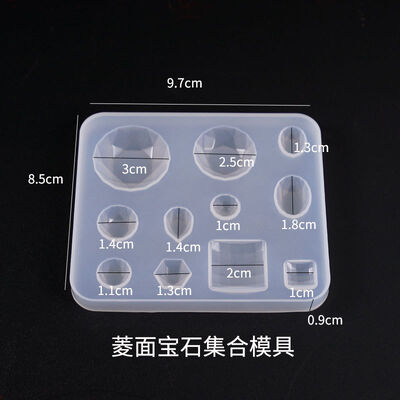 Crystal dropper mold diamond gemstone collection mold fruit series apple cherry silicone mold