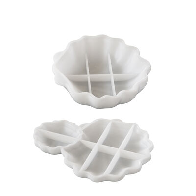 DIY dropper resin sized shell storage tray, aromatherapy gypsum lace shell candle cup, silicone mold