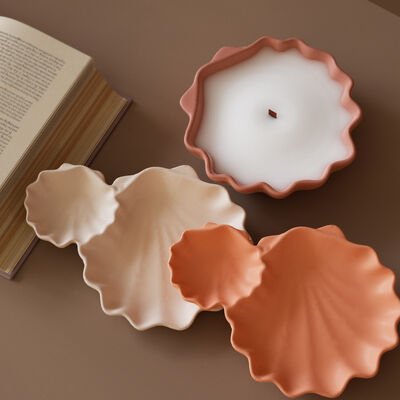 DIY dropper resin sized shell storage tray, aromatherapy gypsum lace shell candle cup, silicone mold