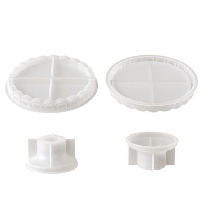 Ins Wind Wave Love Lace Tray Silicone Mold DIY Aromatherapy Gypsum High Foot Dish Storage Plate Mold