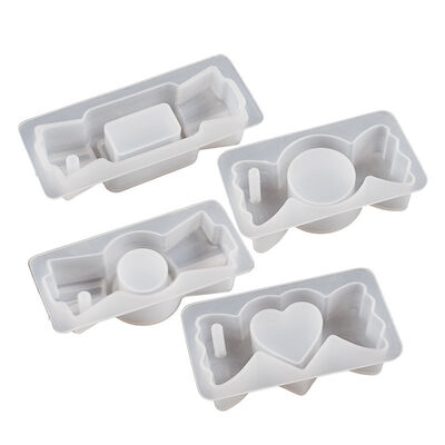 Drip Glue DIY Simple Square Round Handmade Flowing Sand Candy Pendant Keychain Pendant Silicone Mold
