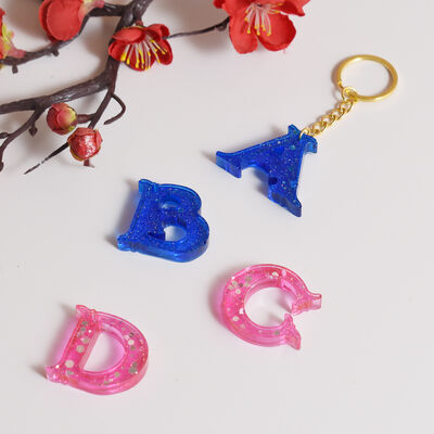DIY resin shaped 26 English letter dropper mold aromatherapy keychain pendant silicone mold