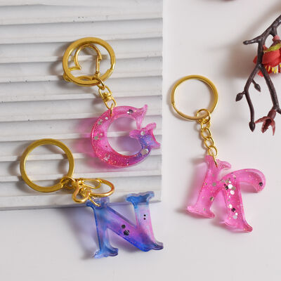 DIY resin shaped 26 English letter dropper mold aromatherapy keychain pendant silicone mold